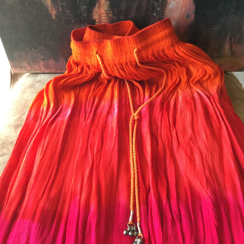 COUPE COLLECTION’ PRE-LOVED AUTHENTIC BOHO SWING STYLE MAXI DESIGN SKIRT - Picture 3 of 13